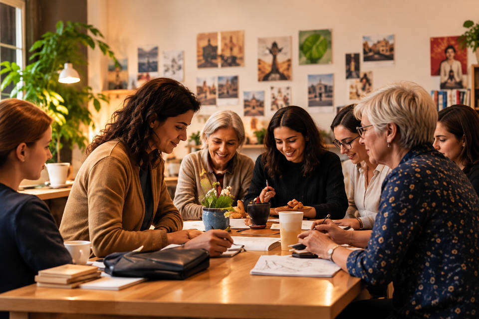 Atelier — personnes réunies autour d'une table